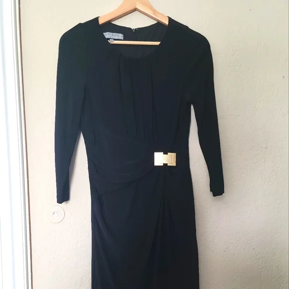 anne klein dress black Anne Klein Plus Size Classic Wrap Dress - Black
